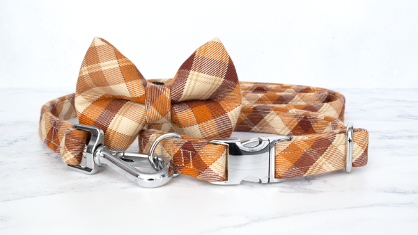Dog Bow Ties, Tartan with a Twist - Autumn Check