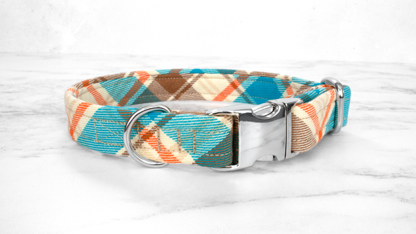 Dog Collar and Lead, Tartan with a Twist - Country Check