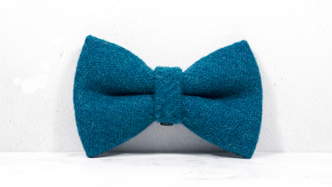 Dog Bow Ties, Harris Tweed®  - Electric Blue