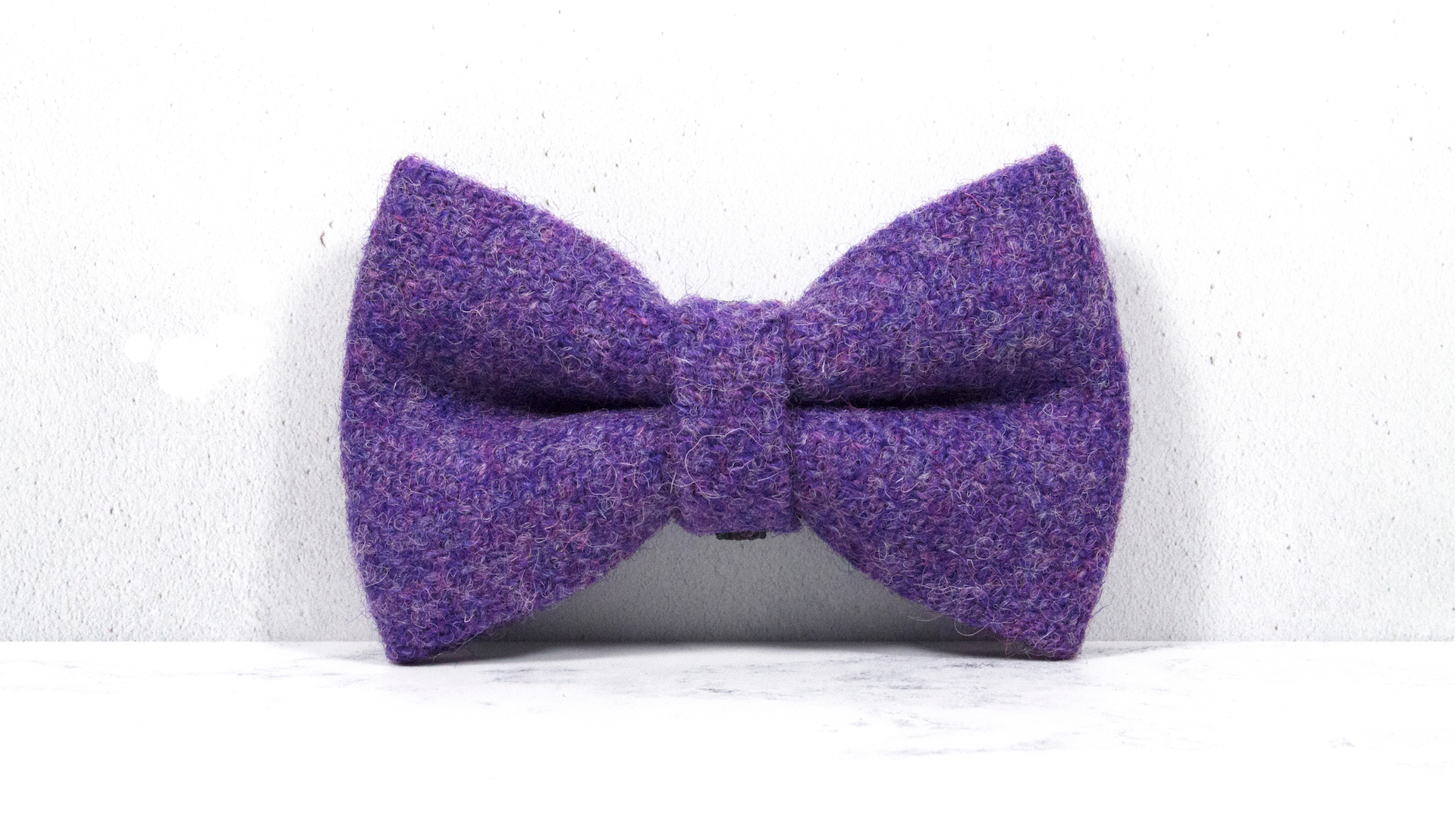 Dog Bow Ties, Harris Tweed®  - Dark Lilac