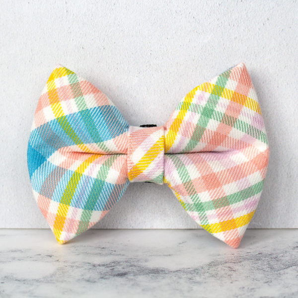 Dog Bow Ties, Tartan with a Twist - Easter