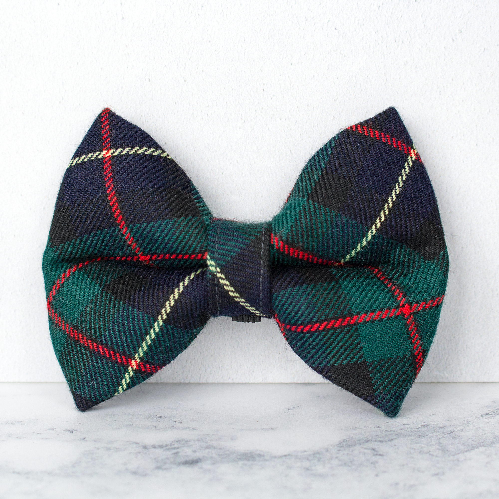 Dog Bow Ties, Tartan with a Twist - Red and Yellow Line