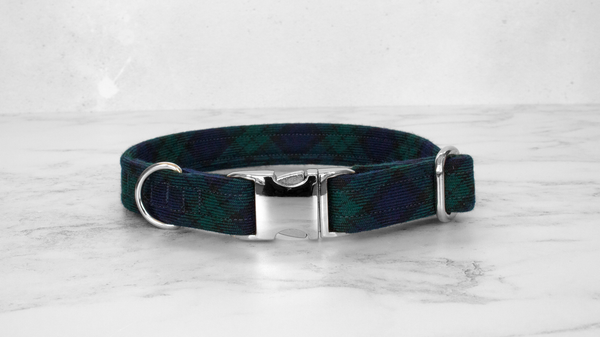 Dog Collar and Lead, Tartan with a Twist - Black Watch