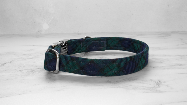 Dog Collar and Lead, Tartan with a Twist - Black Watch