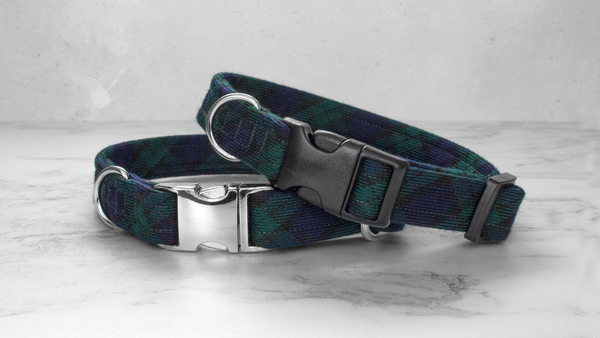 Dog Collar and Lead, Tartan with a Twist - Black Watch