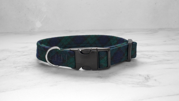 Dog Collar and Lead, Tartan with a Twist - Black Watch