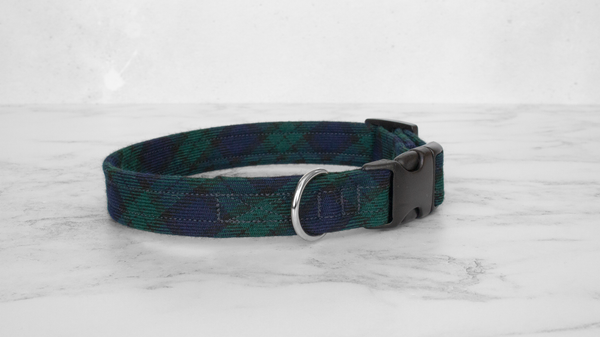 Dog Collar and Lead, Tartan with a Twist - Black Watch