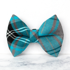 Dog Bow Ties, Tartan with a Twist - Blue and Grey