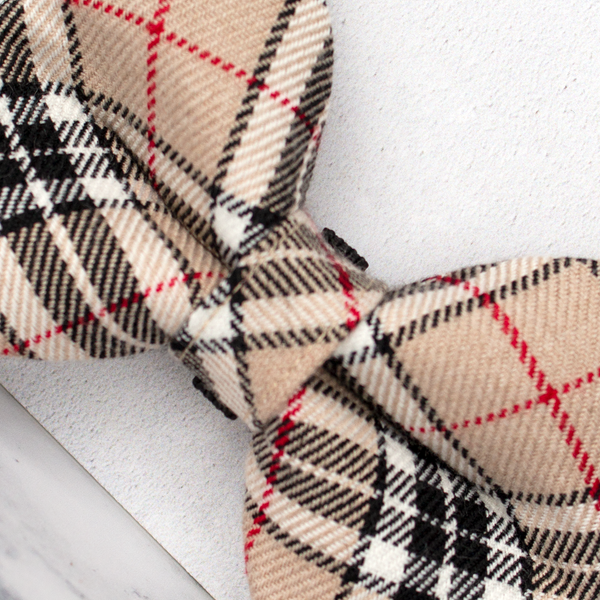 Dog Bow Ties, Tartan with a Twist - Caramel