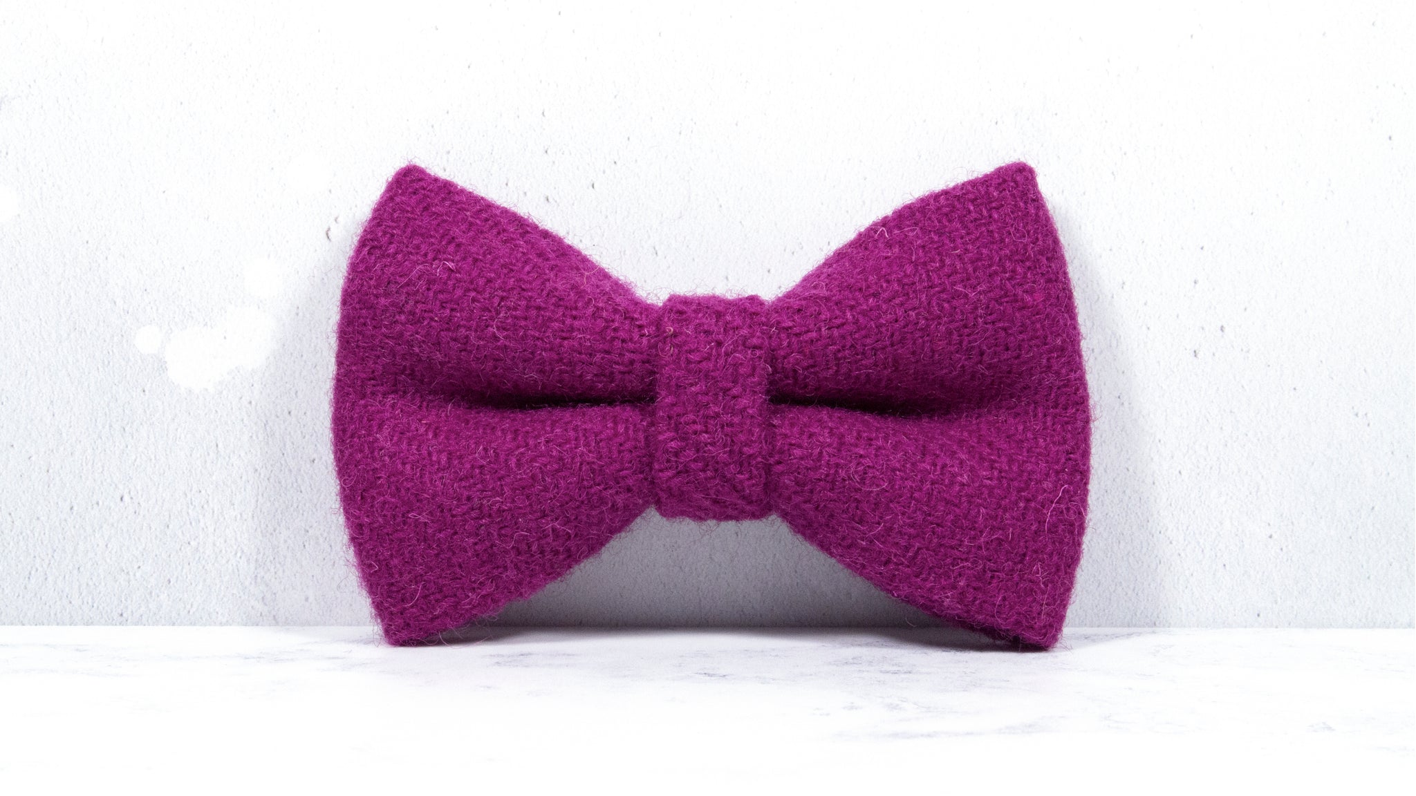 Dog Bow Ties, Harris Tweed®  - Fuchsia Pink