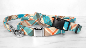 Dog Collar and Lead, Tartan with a Twist - Country Check