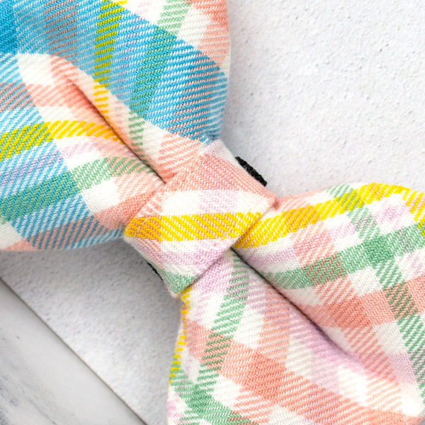 Dog Bow Ties, Tartan with a Twist - Easter