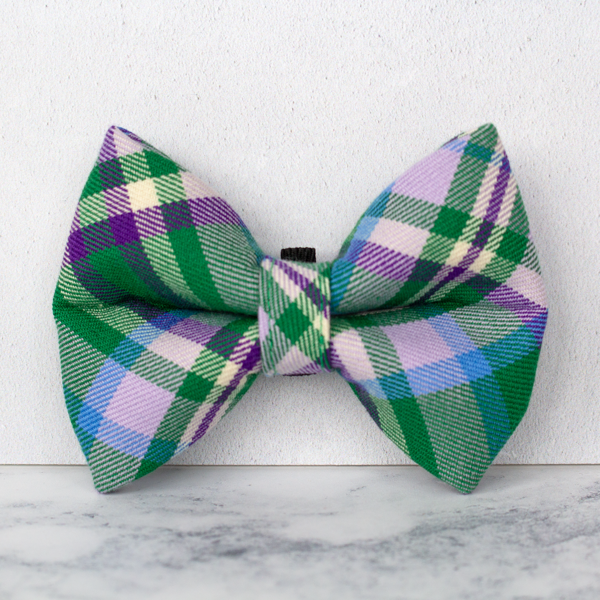 Dog Bow Ties, Tartan with a Twist - Green and Purple