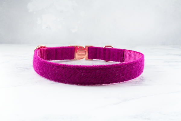 Dog Bow Ties, Harris Tweed®  - Fuchsia Pink