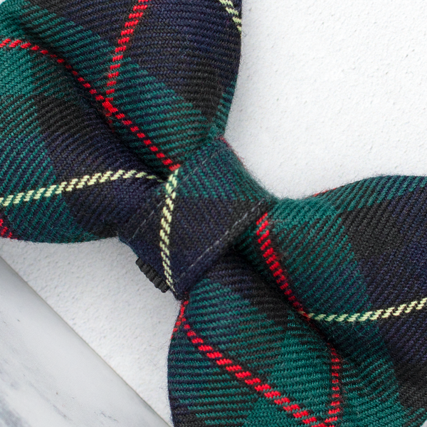 Dog Bow Ties, Tartan with a Twist - Red and Yellow Line