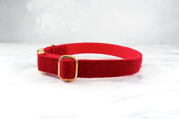 Dog Bow Ties, Harris Tweed®  - Bright Red