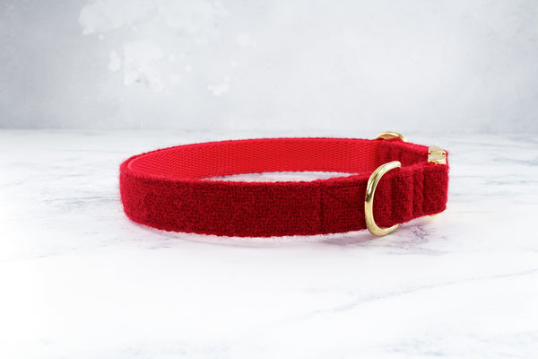Dog Bow Ties, Harris Tweed®  - Bright Red