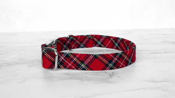 Dog Collar and Lead, Tartan with a Twist - Royal Stewart