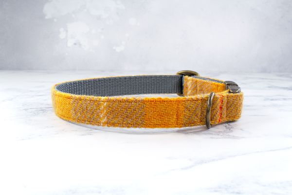 Dog Bow Ties, Harris Tweed®  - Yellow and Oatmeal