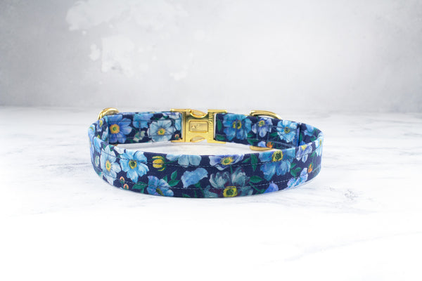 Beautifully handcrafted Dog Collar, made using Liberty Tana Lawn and quality metal hardware.
